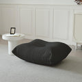 Luxury Ottomans, Modern Square Foot Rest for Sofa Couch Chair, Lazy Floor Seating, Fireside Bean Bag Chair, Tatami Sofa Lounger for Living Room, Bedroom, Office, Black-Ruum Studio Home