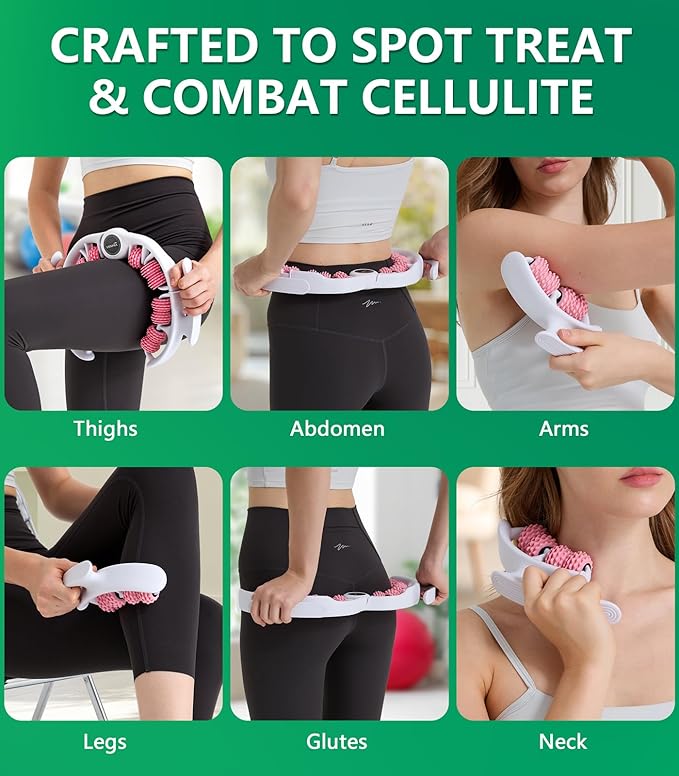 Cellulite massage tool | 360°removable cellulite remover for legs & Lymphatic Drainage Massager | Fascia Blaster for Contoured & Smoother Skin,Tool for Sore Arms, Legs, Stomach & Buttocks Pink-Ruum Studio Home