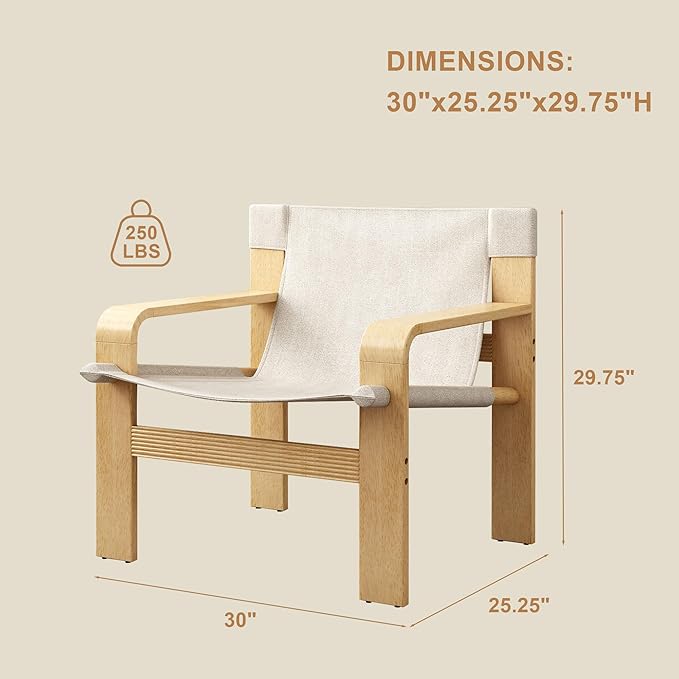 Mid-Century Accent Chair with Wide Armrest & Solid Wood Frame, Detachable and Washable Armchair, Modern Living Room Reading Chairs for Bedroom Sunroom Bedroom Balcony-Ruum Studio Home