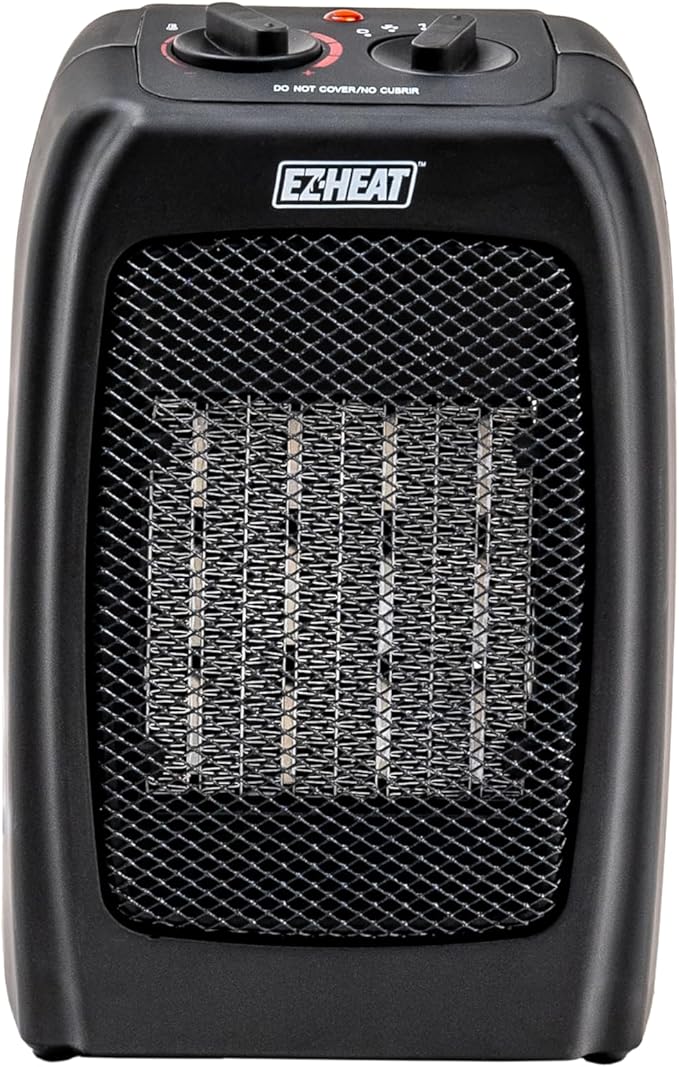 Electric Ceramic Portable Space Heater with Thermostat and Fan, Built-in Overheat Sensor, and Safety Tip-Over Switch, ST-MTPTC113-Ruum Studio Home