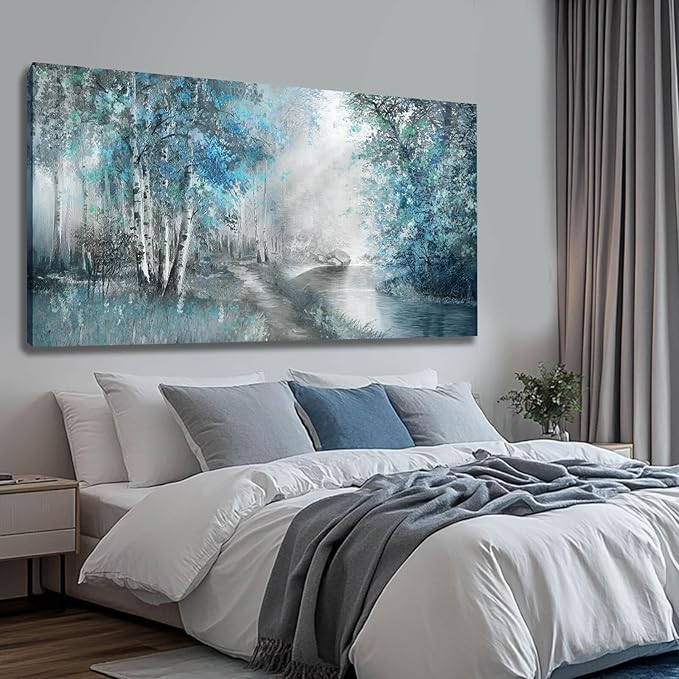 SOUGUAN Forest Pictures for Wall Canvas Art 30"x60" Plant Wall Decor Tree Artwork Painting Natural Decorations for Dining Room, Bedroom, Home Office, Kitchen-Ruum Studio Home