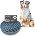 The Slowdown Bowl Silicone Slow Feeder for Dogs & Puppies, Slow Eating, Modern Lick Mat Design, Reduces Gulping, Fits 2 Cups 7.5” Across x 1.5” Tall, Mealtime Challenge, Medium-Ocean-Ruum Studio Home