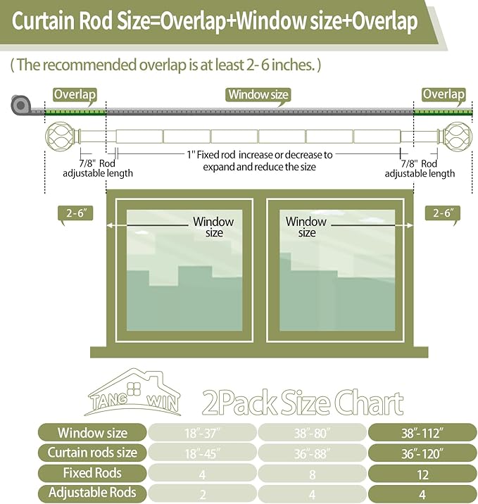 2 Pack Wood Curtain Rods for Windows 66 to 120 Inch,1 Inch Adjustable Curtain Rod Set,Heavy Duty Curtain Rods,Wooden Netted Texture Drapery Rods,Single Window Curtains Rods 66-120",Brown Wood-Ruum Studio Home