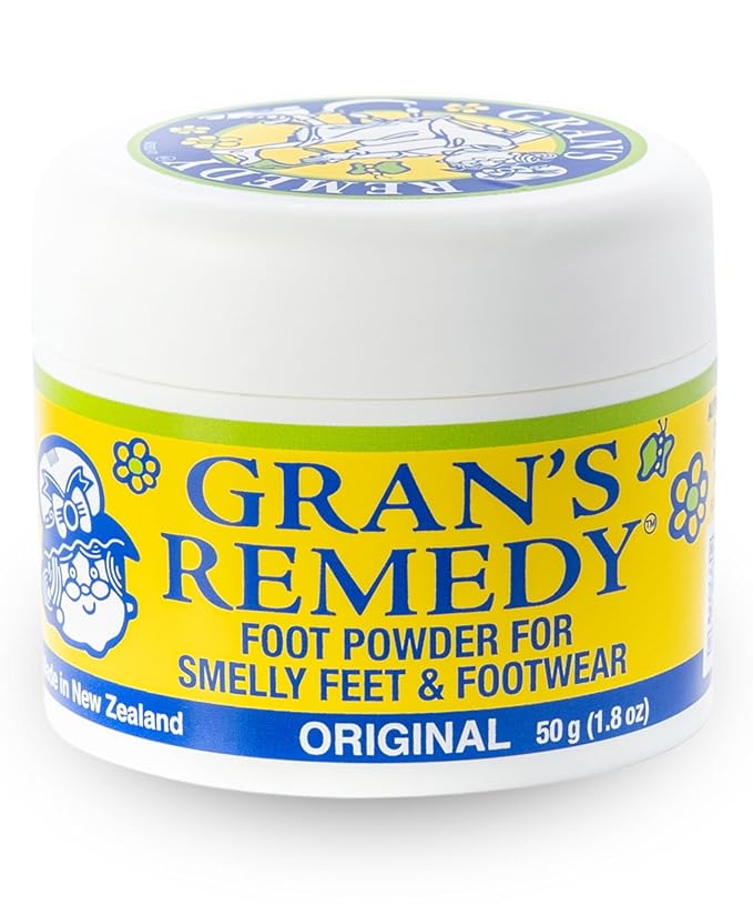 Gran's Remedy Shoe Deodorizer and Foot Powder for Smelly Feet - Effective Shoe Odor Eliminator in Travel Size - Absorbs Sweat and Moisture for Shoes and Feet - Unscented-Ruum Studio Home
