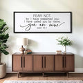 Fear Not for I Have Redeemed You Sign Framed Wall Art, 40''×15'' Rustic Religious Christian Isaiah 43:1 Bible Verse Sign, Horizontal Holy Inspirational Catholic Scripture Decor-Ruum Studio Home