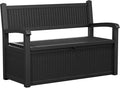 DRATO 75 Gallon Storage Bench Deck Box Outdoor Indoor,Lockable Durable All-Weather Seating with Hidden Storage,Deck Storage for Garden, Pool, Patio,Black-Ruum Studio Home