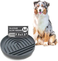 The Slowdown Bowl Silicone Slow Feeder for Dogs & Puppies, Slow Eating, Modern Lick Mat Design, Reduces Gulping, Fits 2 Cups 7.5” Across x 1.5” Tall, Mealtime Challenge, Medium-Charcoal-Ruum Studio Home