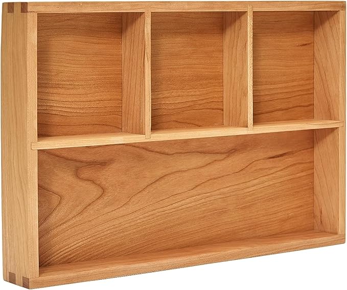 pandapark Wood Organizer Tray,Black Walnut,Desk & Drawer Storage Box (Cherry Master-4)-Ruum Studio Home