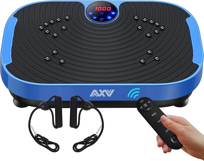 AXV Vibration Plate Exercise Machine Whole Body Workout Vibrate Fitness Platform Lymphatic Drainage Machine for Weight Loss Shaping Toning Wellness Home Gyms Workout-Ruum Studio Home