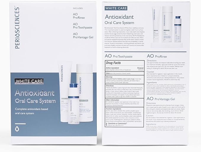 PerioSciences White Care Oral Care Kit - Toothpaste, Mouthwash, Gel-Ruum Studio Home