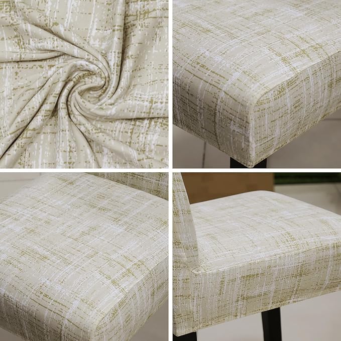 JQinHome Pattern Chair Covers Pack of 12,High Stretch Removable Washable Parsons Chair Slipcover for Home Party Hotel Wedding Ceremony (Stripe Pattern,12PCS)-Ruum Studio Home