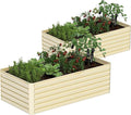 8x4x2 ft Outdoor Raised Garden Bed, Large Metal Planter Raised Beds, Planters for Outdoor Plants for Vegetables, Flowers, Herbs, Fruits, and Succulents.(2 Pcs,Yellow)-Ruum Studio Home