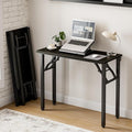 Frylr Small Folding Computer Desk – Portable 35.8 Inch Foldable Laptop Table, Collapsible and Compact for Easy Storage and Fast Setup, Lightweight for Small Spaces, Craft and Study Use, Dark Oak-Ruum Studio Home