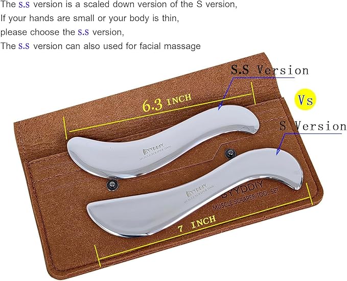 BYYDDIY Stainless Steel 6.3 inch Gua Sha Tool & Muscle Scraper Tool & Gua Sha Facial Tools (S.S)-Ruum Studio Home