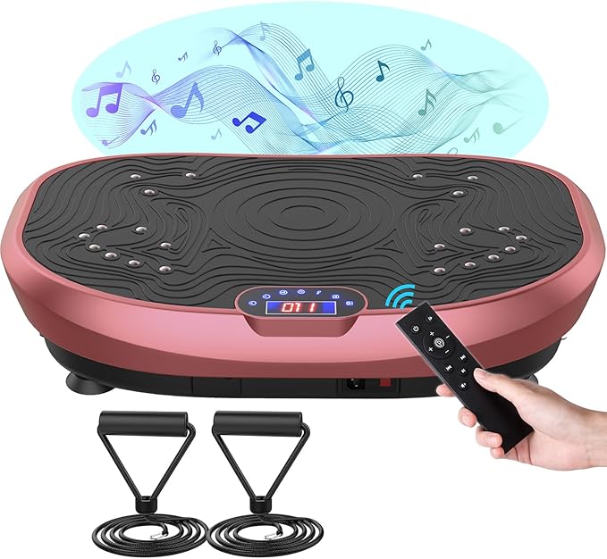 AXV Vibration Plate Exercise Machine Whole Body Workout Power Vibrate Fitness Platform Vibrating Machine Exercise Board for Weight Loss Shaping Toning Wellness Home Gyms Workout-Ruum Studio Home