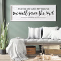 As For Me And My House We Will Serve The Lord Framed Wall Art, 40''×15'' Positive Religious Bible Verse for Christian God Jesus Christ Prayer, Vintage Rustic Long Holy Catholic Scripture Decor-Ruum Studio Home
