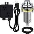 SinkTop Air Switch Kit (Long Full Brass Button) for Disposal, Dual Outlet, (Chrome)-Ruum Studio Home