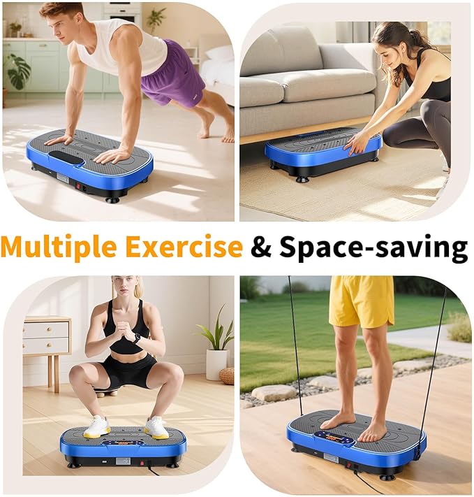 Vibration Plate Exercise Machine, Vibrating Plate Machine with Bluetooth for Lymphatic Drainage, Vibration Platform for Women Men Full Body Weight Loss-Ruum Studio Home