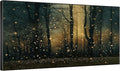 SIGNWIN 30"x60" Extra Large Framed Wall Art Magical Firefly Forest at Twilight, Enchanted Nature Scene for Home Living Room Bedroom Decor (Frame Assembly Required)-Ruum Studio Home