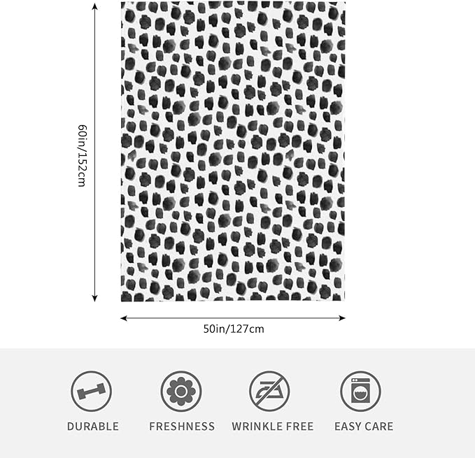 HGOD DESIGNS Watercolor Polka Dot Flannel Fleece Bed Blanket Throw Blanket Lightweight Cozy Plush Blanket for Bedroom Living Rooms Sofa Couch 50"x60"-Ruum Studio Home