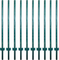 ARIFARO Fence Posts 5 Feet Sturdy Duty Metal Fencing Fencing Poles, Pack of 10, No Dig Garden T Post for Wire Fencing Steel Poles for Yard, Outdoor Wire-Ruum Studio Home