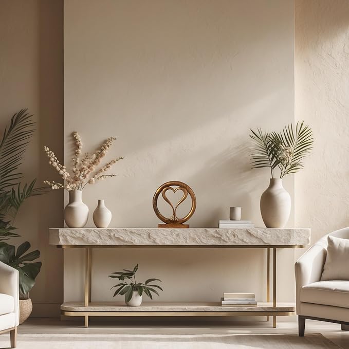 Decozen Gifts for Mom - Wooden Heart Sculpture - Mother's Day Birthday Gifts, Home, Office, Living Room, Shelf, Fireplace, Farmhouse, Tabletop, Boho and Mantle Decor - Mothers Day Decorations-Ruum Studio Home