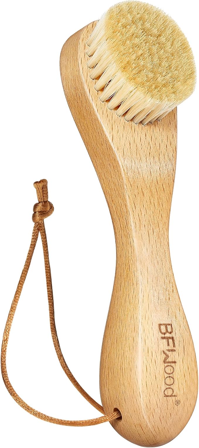 BFWood Laundry Stain Brush, Natural Soft Boar Bristles, Removes Tough Stains from Delicate Fabrics Like Knits, Cotton, and Linens, Gentle on Fabrics, No Damage-Ruum Studio Home