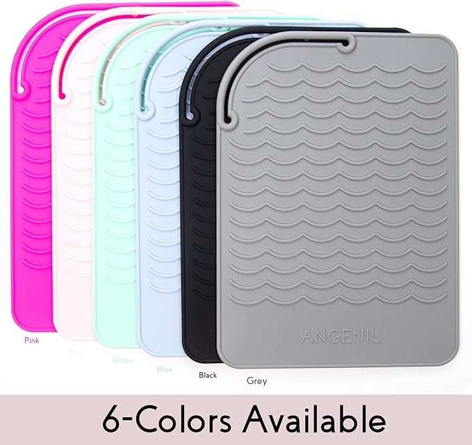 ANGENIL Heat-Resistant Silicone Mat for Hair Irons, 9 x 6.5 inch, Protecting Your Counter Safely-Ruum Studio Home