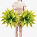 Artificial Agave Plants,Large UV Resistant Fake Agave Planters for Indoor and Outdoor Decorating Tropical Plant Succulents Greenery Indoor Decor (2Pack,22" Yellow)-Ruum Studio Home