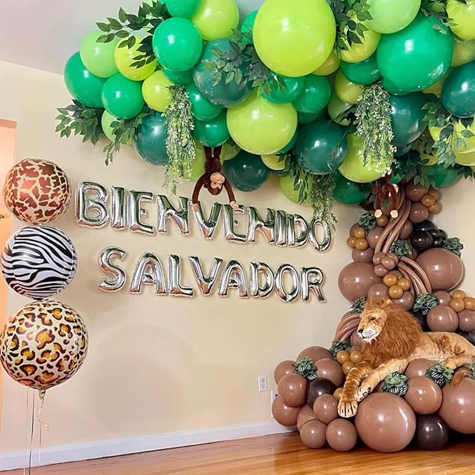 130pcs Lime Green Balloons Different Sizes 18" 12" 10" 5" Light Green Balloons for Birthday Dinosaur Baby Shower St. Patrick's Day Summer Jungle Forest Safari Party Decorations-Ruum Studio Home