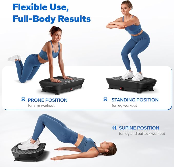 MERACH Slim Vibration Plate Exercise Machine, Vibration Plate for Lymphatic Drainage Weight Loss, Vibrating Plate with Real-Time Calorie Tracking on LED Display, Workout Equipment for Home Women Men-Ruum Studio Home
