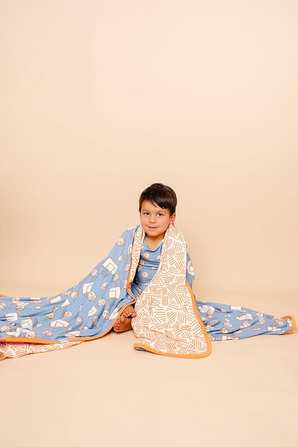 Copper Pearl Jumbo Premium Knit 3 Layer Stretchy Throw Blanket 'Dunk'-Ruum Studio Home