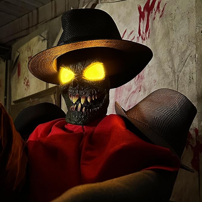 Haunted Hill Farm Life-Size Animatronic Coatrack Monster by Tekky Halloween Decoration with Motion-Activated Sounds-Ruum Studio Home