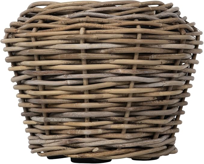 Rattan Kobo Indoor Outdoor Planter Basket with Plastic Pot X Small 1 Gallon Soil Capacity-Ruum Studio Home