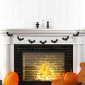 Halloween Decorations Garland, Felt Bats Halloween Decor Banner with Wood Beads for Fireplace Mantel Walls Home Indoor-Ruum Studio Home