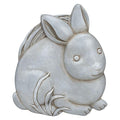 NAT & Jules Animal Character Shaped Dimensional Indoor Outdoor 11 inch Cast Resin Decorative Garden Stepping Stone, Patio, Walkway Sculpture Yard Art, Stone Grey Bunny-Ruum Studio Home