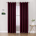 ChrisDowa Grommet Blackout Curtains for Bedroom and Living Room - 2 Panels Set Thermal Insulated Room Darkening Curtains (Burgundy Red, 52W x 95L)-Ruum Studio Home