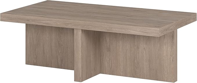 Henn&Hart Elna Coffee Table, 44" Wide,Grey-Ruum Studio Home