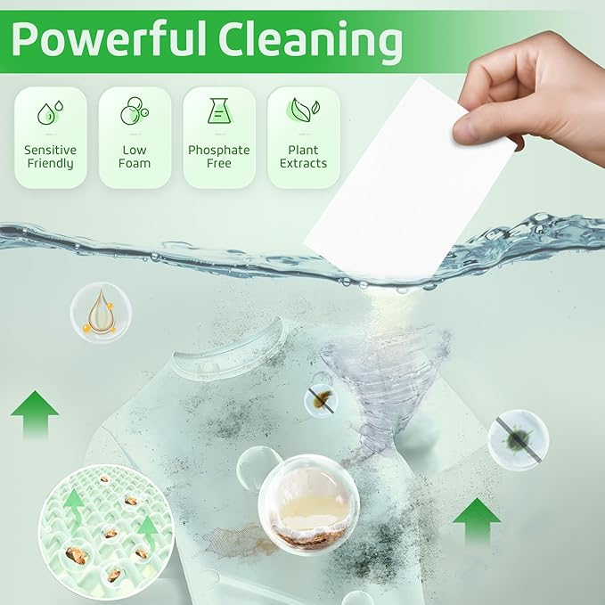 Poesie Laundry Detergent Sheets 3 Pack 480 Sheets 240 Loads Laundry Detergent for Travel Home Save Space Portable Laundry Strips Hypoallergenic Concentrated Soap Washing HE Fresh Scent-Ruum Studio Home
