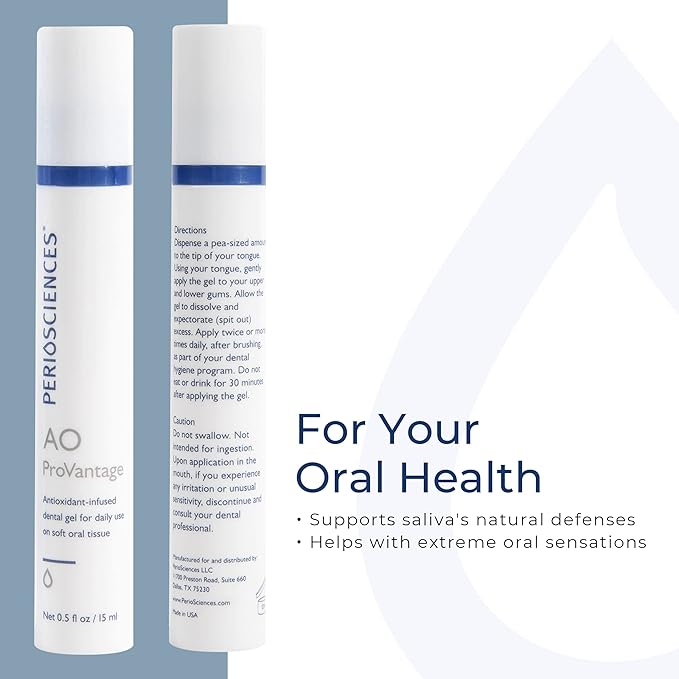 PerioSciences AO ProVantage Dental Gel with Antioxidants – Oral Gum Gel – Oral Care to Maintain Gum Health, 0.5 fl. Oz / 15ml-Ruum Studio Home