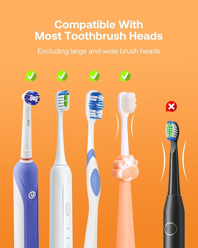 Bitvae Toothbrush Cleaner & Toothbrush Holder, Cleaning and Air Drying, LED Smart Screen, Rechargeable Wall Mount Toothbrush Holder for Bathrooms-Ruum Studio Home