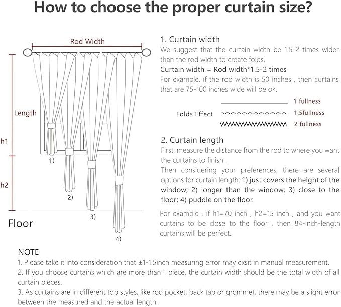 Joydeco Linen Curtains 84 Inch Length 2 Panels Set, Light Filtering Curtains for Bedroom Living Room,Linen Blend Drapes 52 Inches Wide with Back Tab Rod Pockets (W52 x L84 Inch, Natural)-Ruum Studio Home