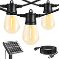 SUNTHIN 100ft Solar String Light Outdoor, USB Rechargeable Patio Solar Outdoor Lights with Waterproof & Shatterproof 30 LED Bulbs for Backyard, Porch, Garden, Pool, Party, Camping-Ruum Studio Home