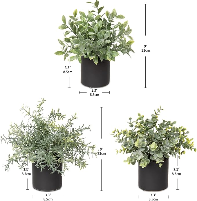 3 Pack Small Fake Plants for Shelf Decor Accents with Ceramic Pot Artificial Potted Plants for Rustic Farmhouse Decor Faux Plants Indoor Fake Potted Plants Artificial for Home Office Bookshelf Decor-Ruum Studio Home