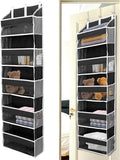Over the Door Organizer with 5 Large Pockets and 10 Side Mesh Pockets Visible Closet Hanging Organizer Large Capacity Behind Door Storage Organizer for Home Office Bathroom Bedroom-Ruum Studio Home