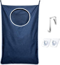 KEEPJOY XL Hanging Laundry Hamper Bag, Hanging Hamper with 2 Strong Hooks for Dirty clothes Door Hanging Laundry bag Large Size 36X22 inch (Blue-1Pack)-Ruum Studio Home