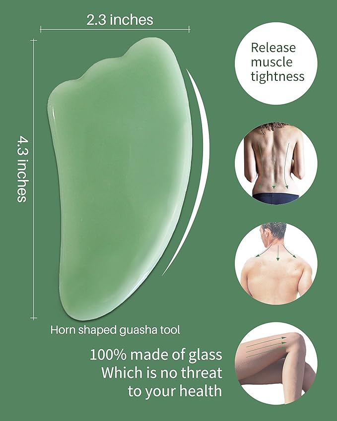 MoHern Gua Sha Massage Tools, 4 Pcs Multi-Shaped Gua Sha Tools for Face & Body-Ruum Studio Home
