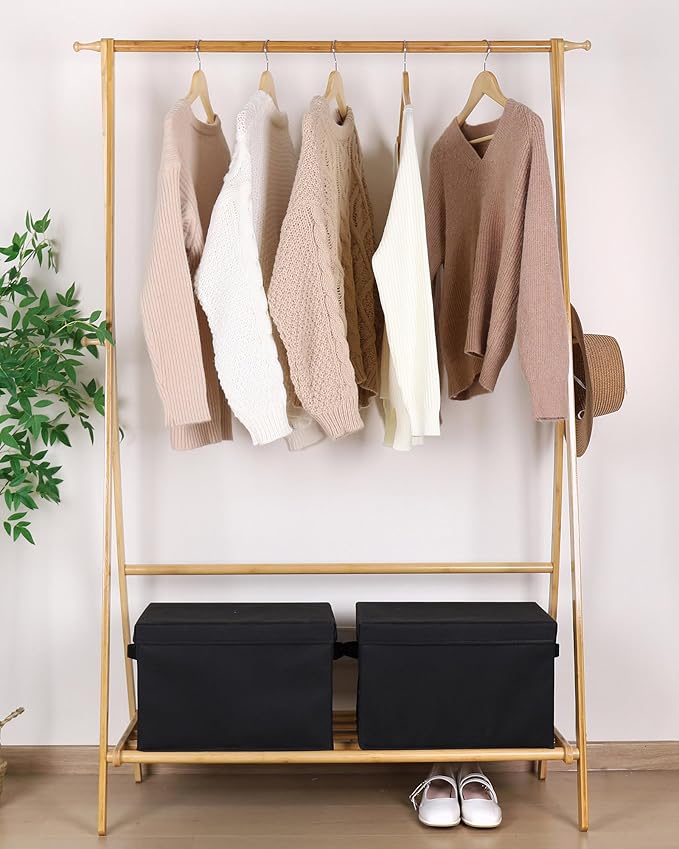 WUIKE Closet Storage Bins with Lids, Foldable Fabric Clothes Storage Bins for Organizing, Closet Organizer Boxes for Shelves, Black, Extra Large, 3-Pack-Ruum Studio Home