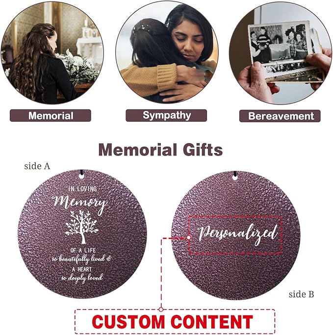 ASTARIN 36" Large Deep Tone Personalized Sympathy Wind Chimes, Memorial Wind Chime for Loss of Mother Father Loved One, Tree of Life Bereavement Gifts Decor Outdoor Patio Garden(Produced in USA)-Ruum Studio Home