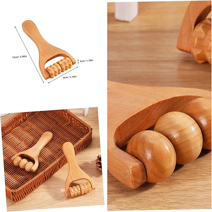 Wooden Foot Massager Tool with Roller - Ultimate Foot Roller Massage Device for Pain Relief, Natural Wood Massage Tools for Relaxation-Ruum Studio Home